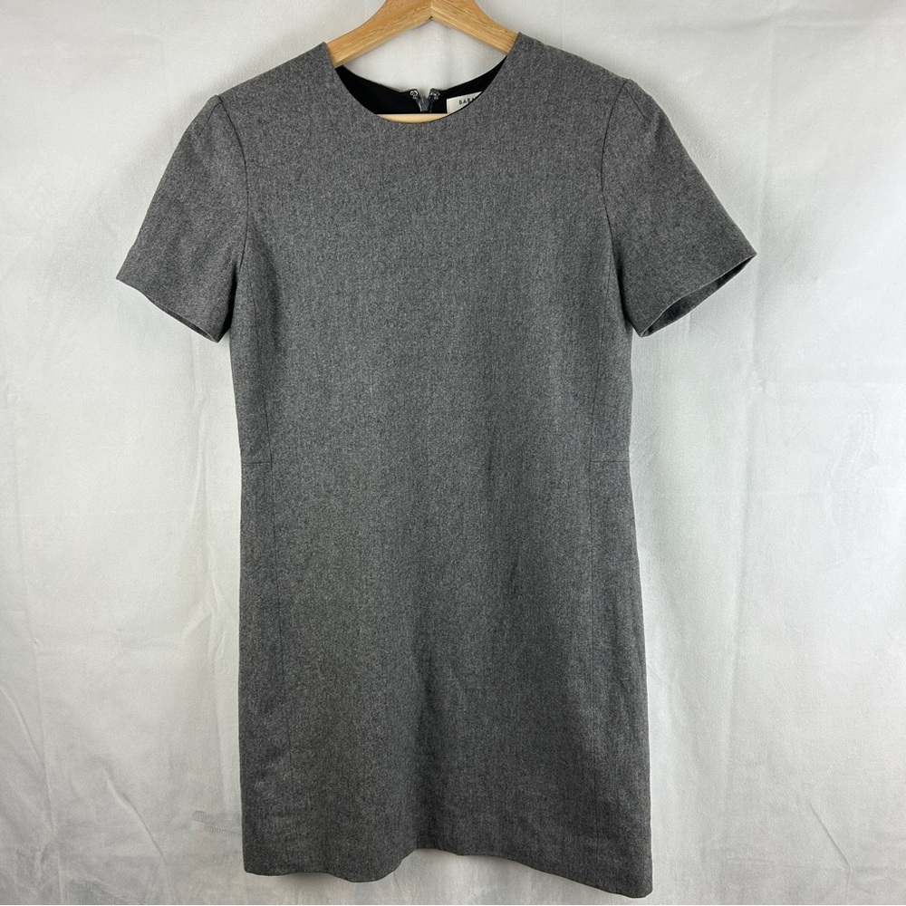 BABATON Wool‎ Cashmere Shift Mini Dress Size 2 Short Sleeve Wool Cashmere